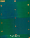Green and Blue Ombre -Dyed Pure Maheshwari Silk Cotton Handloom Saree — Body
