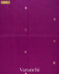 Deep Purple Pure Maheshwari Silk Cotton Handloom Saree — Body