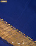 Navy Blue Pure Maheshwari Silk Cotton Handloom Saree — Blouse
