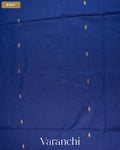 Navy Blue Pure Maheshwari Silk Cotton Handloom Saree — Body