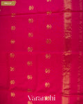 Rani Pink Pure Maheshwari Silk Cotton Handloom Saree — Pallu