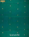 Rama Green Pure Maheshwari Silk Cotton Handloom Saree — Body