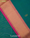 Rama Green Pure Maheshwari Silk Cotton Handloom Saree — Border