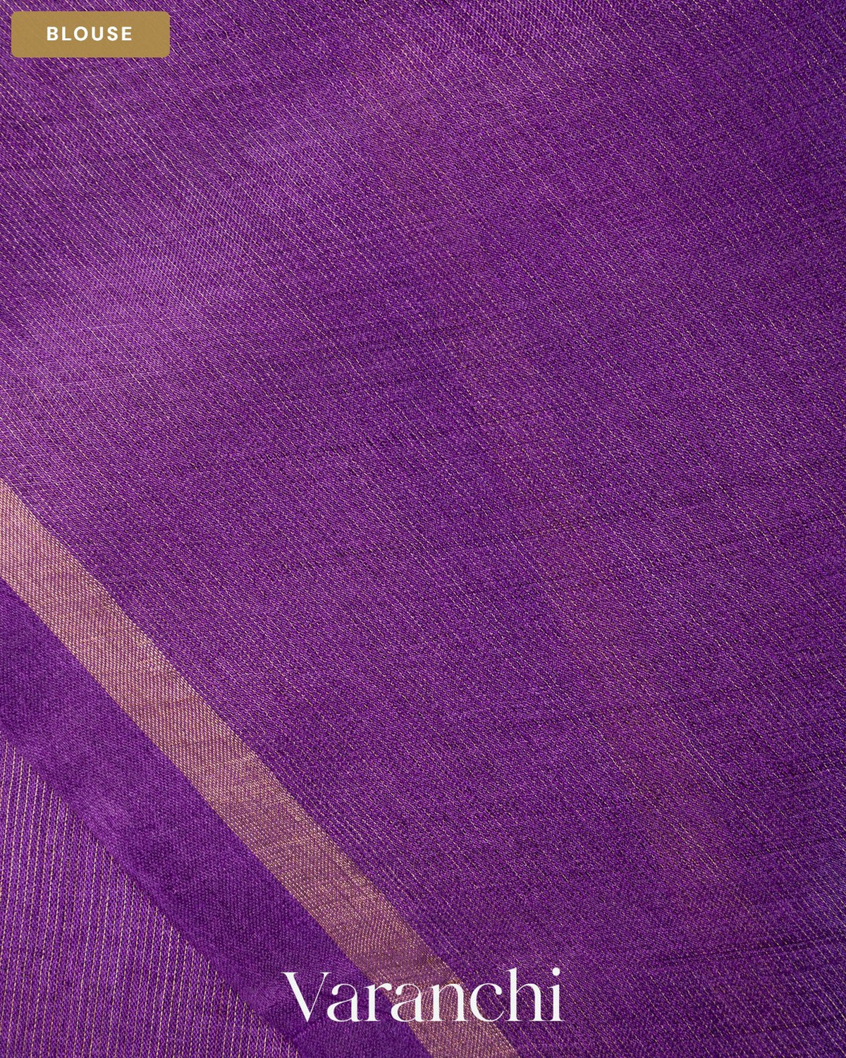 Purple Jamdani Pure Tussar Silk Handloom Saree — Blouse
