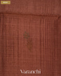 Coffee Brown Jamdani Pure Tussar Tissue Silk Saree — Body
