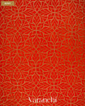 Marigold Orange Pure Crepe Silk Handloom Saree — Body