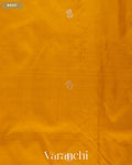 Amber Yellow Pure Katan Silk Handloom Saree — Body