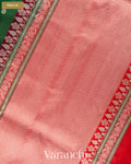 Bottle Green Pure Katan Silk Handloom Saree — Pallu