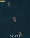 Sapphire Blue Pure Katan Silk Handloom Saree — Body