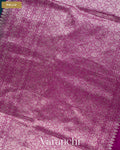 Sapphire Blue Pure Katan Silk Handloom Saree — Pallu