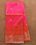 Rose Pink Ombre Dyed Pure Katan Silk Handloom Saree — Full Saree