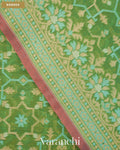 Sage Green Jamdani Pure Kora Silk Cotton Saree — Border