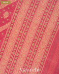 Coral Pink Jamdani Pure Kora Silk Cotton Saree — Pallu
