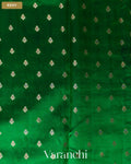 Bottle Green Pure Poona Silk Saree — Body