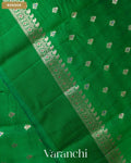 Bottle Green Pure Poona Silk Saree — Border