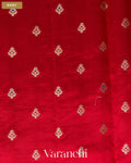 Ruby Red Pure Poona Silk Saree — Body