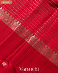 Ruby Red Pure Poona Silk Saree — Blouse