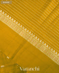 Olive Yellow Pure Poona Silk Saree — Blouse
