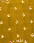 Olive Yellow Pure Poona Silk Saree — Body