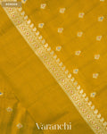 Olive Yellow Pure Poona Silk Saree — Border