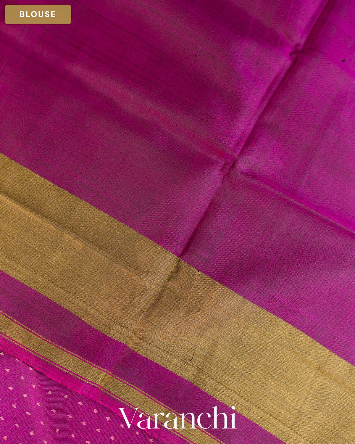 Purple Pure Rajkot Patola Silk Handloom Saree — Blouse