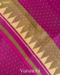 Purple Pure Rajkot Patola Silk Handloom Saree — Border