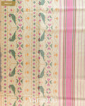 Magenta Pure Rajkot Patola Silk Handloom Saree — Pallu