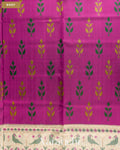 Magenta Pure Rajkot Patola Silk Handloom Saree — Body