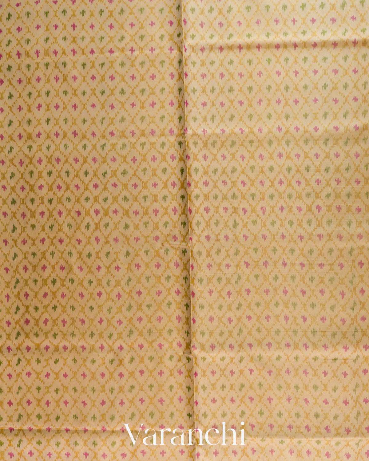 Ivory Pure Rajkot Patola Silk Handloom Saree