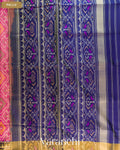 Pink Pure Rajkot Patola Silk Handloom Saree — Pallu