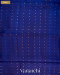 Deep Royal Blue Sequin with Jamdani Paithani Pallu Pure Muslin Silk Handloom Saree — Body