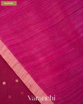 Deep Magenta Sequin Jamdani Paithani Pallu Pure Muslin Silk Handloom Saree — Blouse