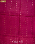 Deep Magenta Sequin Jamdani Paithani Pallu Pure Muslin Silk Handloom Saree — Body