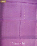 Lavender Sequin with Jamdani Paithani Pallu Pure Muslin Silk Handloom Saree — Body