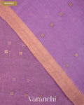 Lavender Sequin with Jamdani Paithani Pallu Pure Muslin Silk Handloom Saree — Border