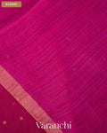 Rani Pink Sequin with Jamdani Paithani Pallu Pure Muslin Silk Handloom Saree — Blouse