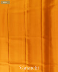 Turmeric Yellow Pure Mysore Crepe Silk Saree — Body