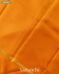 Turmeric Yellow Pure Mysore Crepe Silk Saree — Blouse