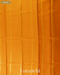Turmeric Yellow Pure Mysore Crepe Silk Saree — Pallu