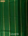 Bottle Green Pure Mysore Crepe Silk Saree — Pallu