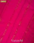 Rani Pink Pure Mysore Crepe Silk Saree — Pallu