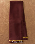 Coffee Brown Pure Mysore Crepe Silk Saree — Full Saree