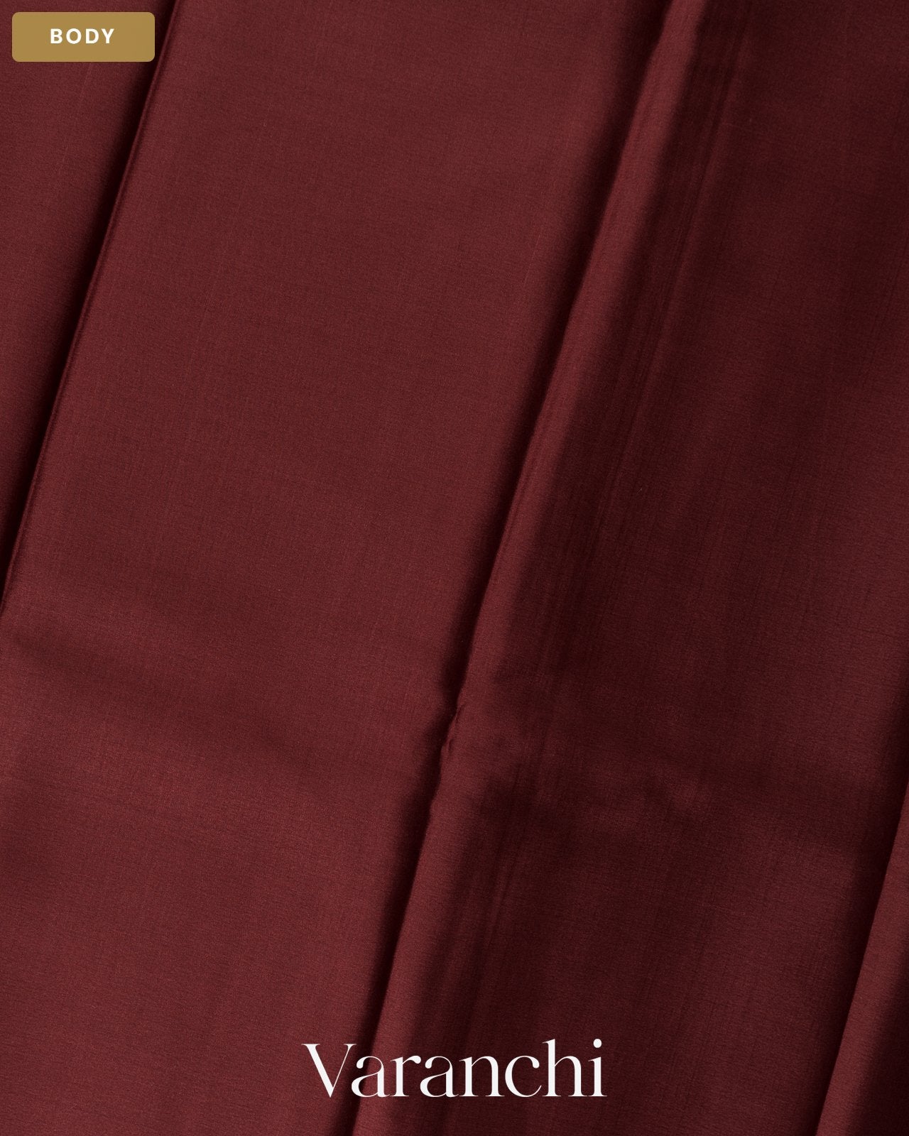 Coffee Brown Pure Mysore Crepe Silk Saree — Body