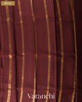 Coffee Brown Pure Mysore Crepe Silk Saree — Pallu
