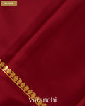 Maroon Pure Mysore Crepe Silk Saree — Blouse