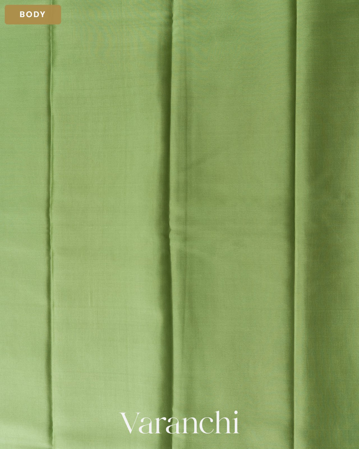 Pista Green Pure Mysore Crepe Silk Saree — Body