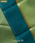 Pista Green Pure Mysore Crepe Silk Saree — Border