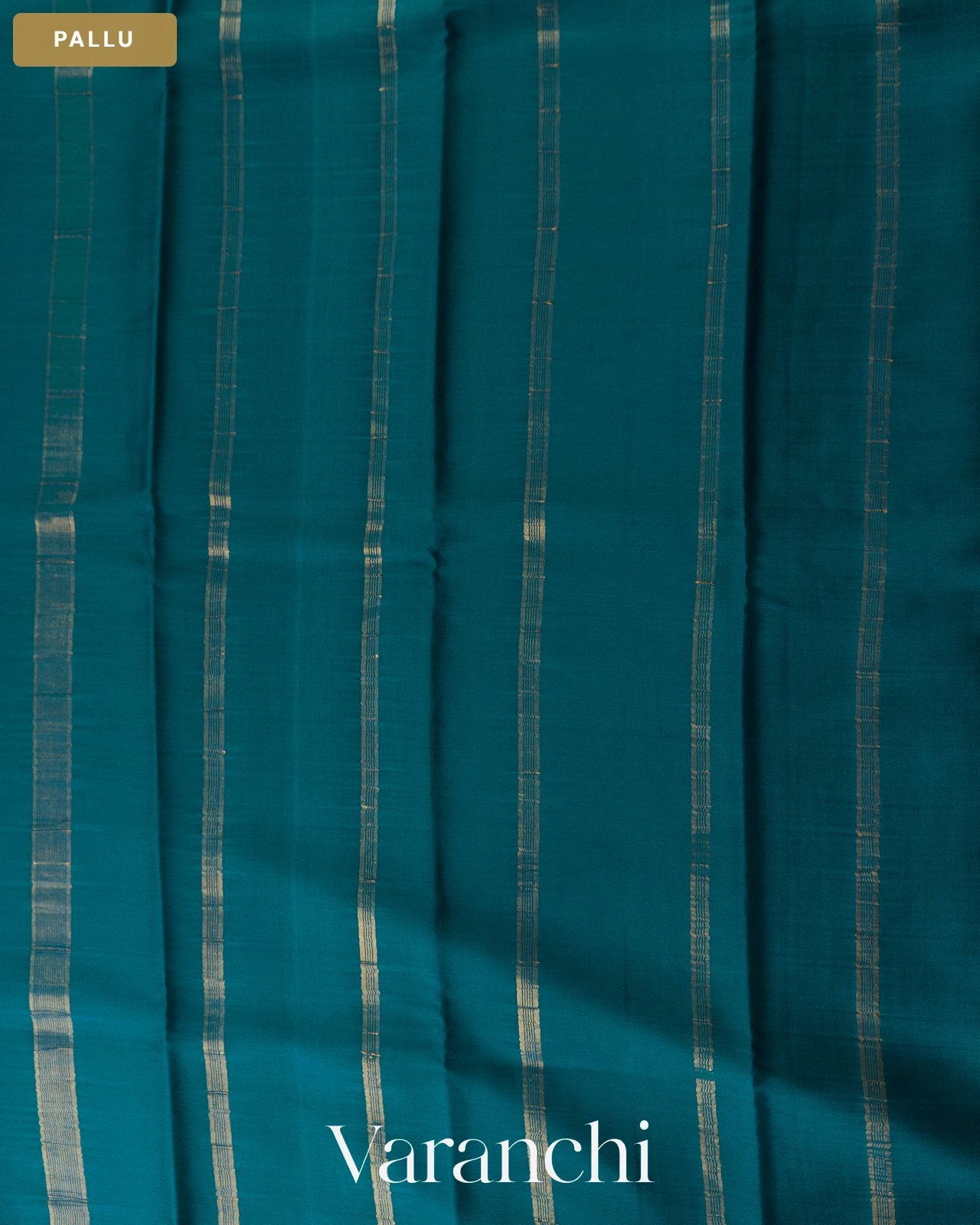 Pista Green Pure Mysore Crepe Silk Saree — Pallu