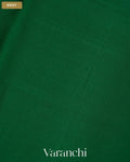 Bottle Green Pure Mysore Crepe Silk Saree — Body