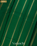 Bottle Green Pure Mysore Crepe Silk Saree — Pallu
